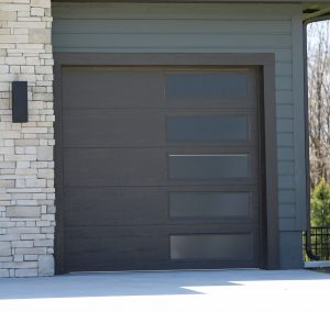 mid-century modern garage doors